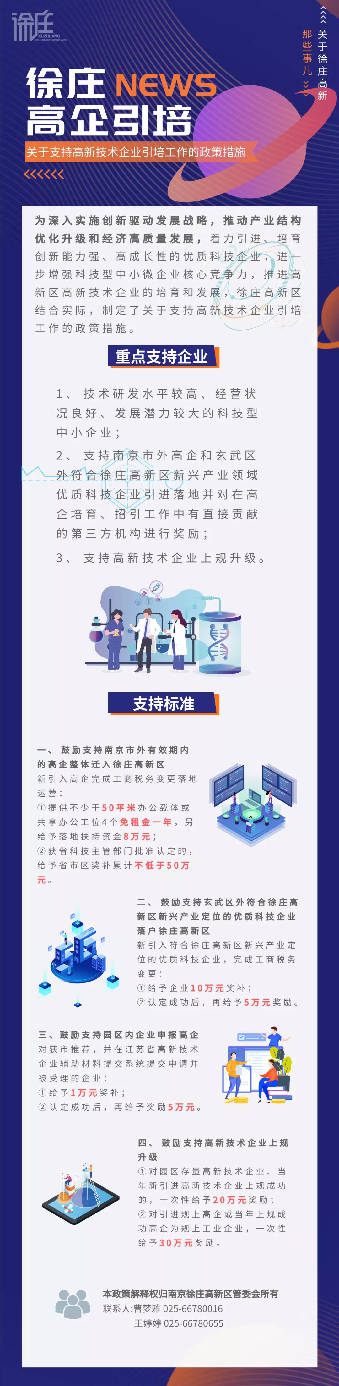 南京徐庄高新区高新技术企业落户最高奖励90万！